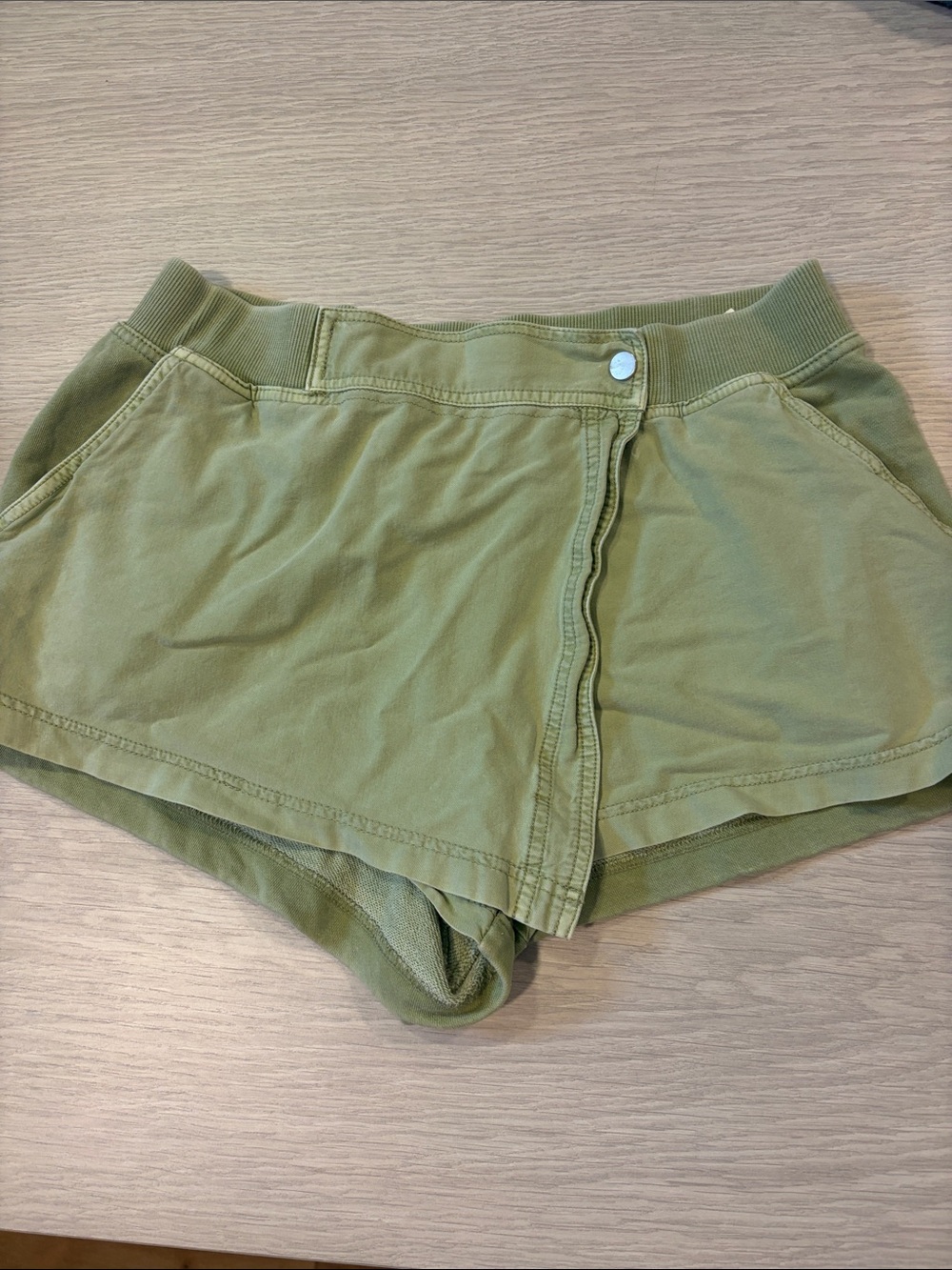 Women’s Olive Green Casual Skirt with Shorts